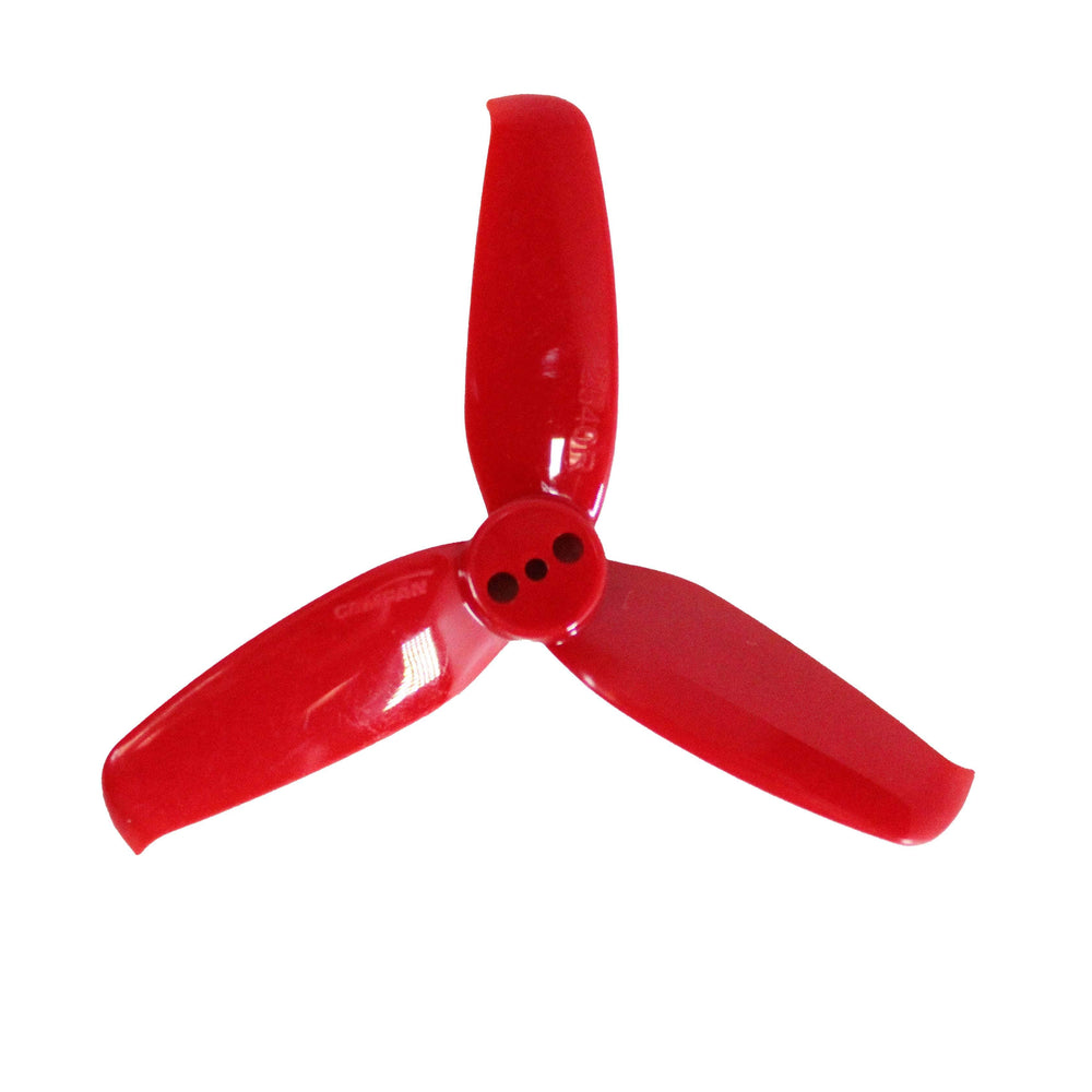 GEMFAN Prop Red Gemfan Flash 2540 Tri-Blade 2.5" Prop (1.5mm Shaft) 8 Pack - Choose Your Color