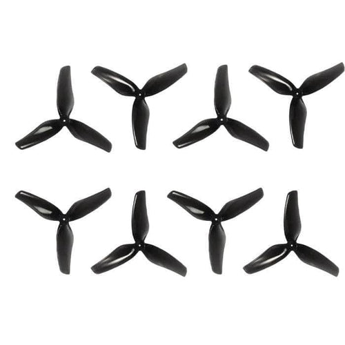 GEMFAN PROPS Gemfan Hurricane 2009 3-Blade Propeller (Set of 8) - 1mm Shaft - Clear Black