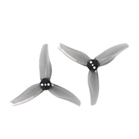 GEMFAN Prop Clear Gray Gemfan Hurricane 2520-3 Durable Tri-Blade 2.5" Prop 8 Pack (1.5mm Shaft) - Choose Your Color