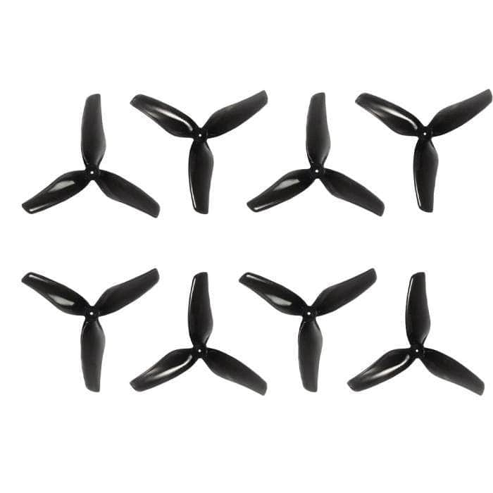 Gemfan Hurricane 2009 3-Blade Propeller (Set of 8) - 1mm Shaft - Clear Black