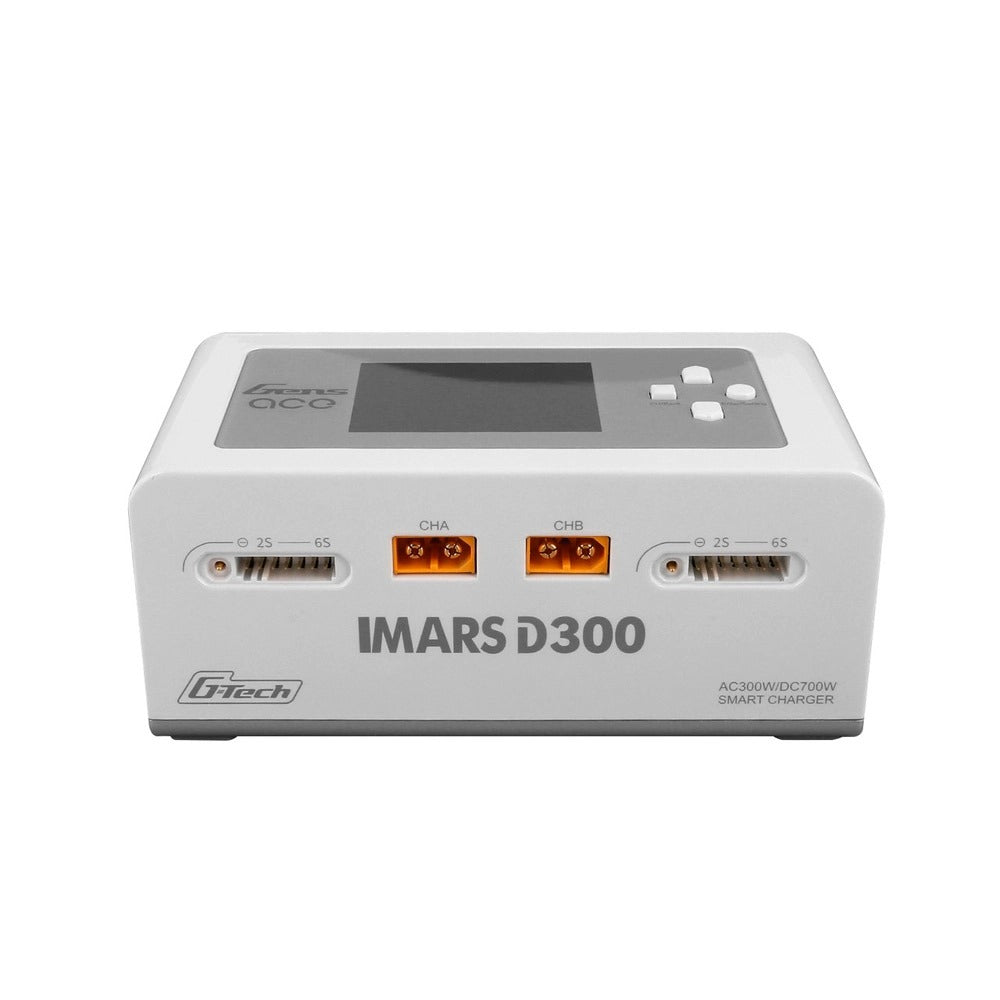 Gens Ace iMars D300 G-Tech AC/DC 300W/700W 1-6S 16A LiPo Charger - White - XT60