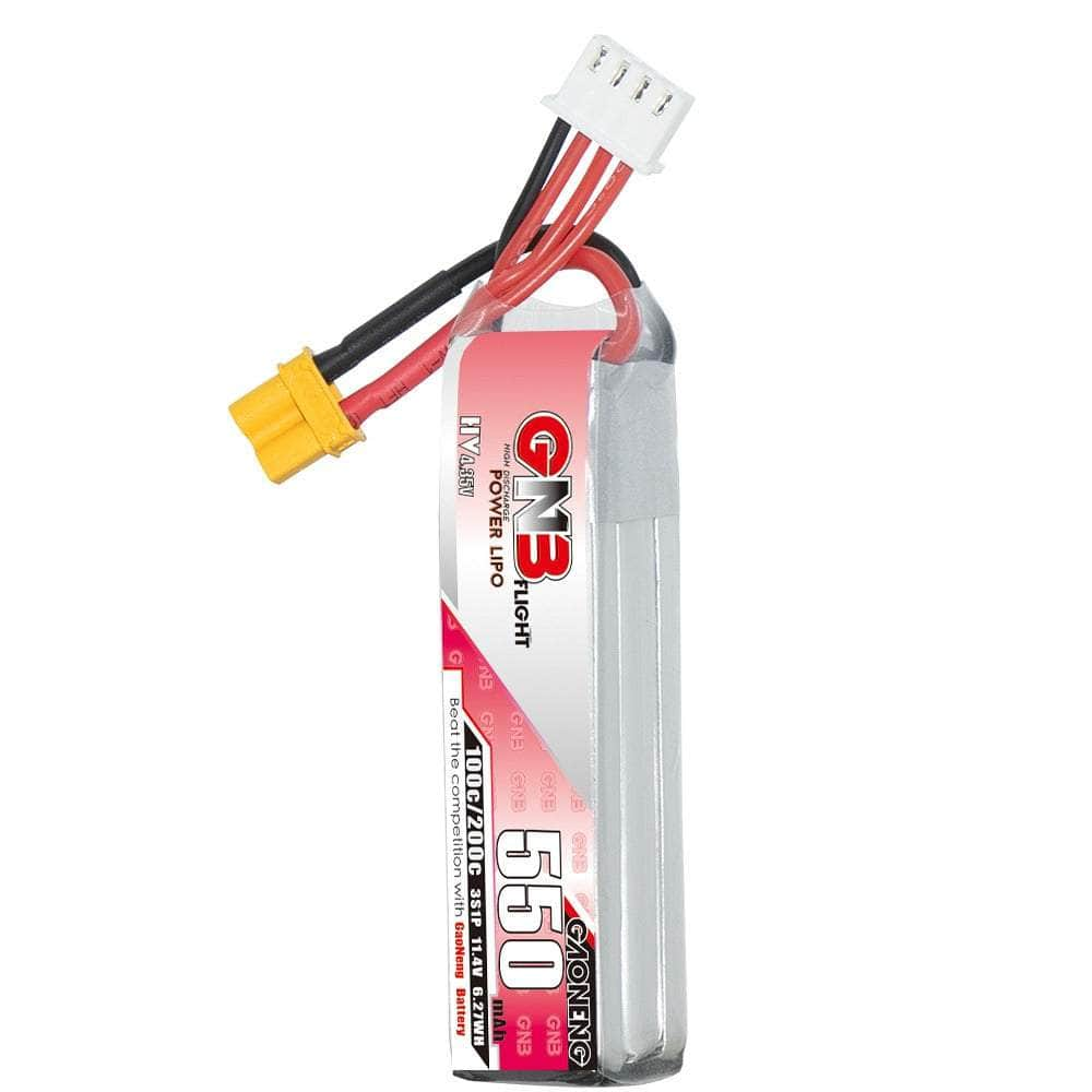 GNB Battery Gaoneng GNB 11.1V 3S 550mAh 90C LiPo Micro Battery (Long Type) - XT30