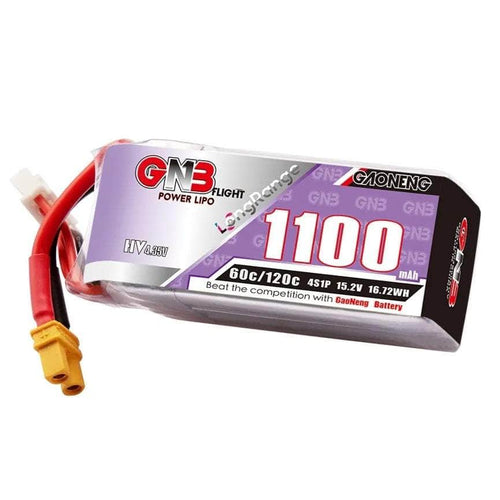 GNB Battery Gaoneng GNB 15.2V 4S 1100mAh 60C LiHV Battery - XT30