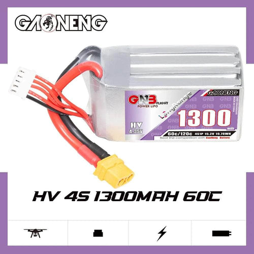 GNB Battery Gaoneng GNB 15.2V 4S 1300mAh 60C LiHV Battery - XT60