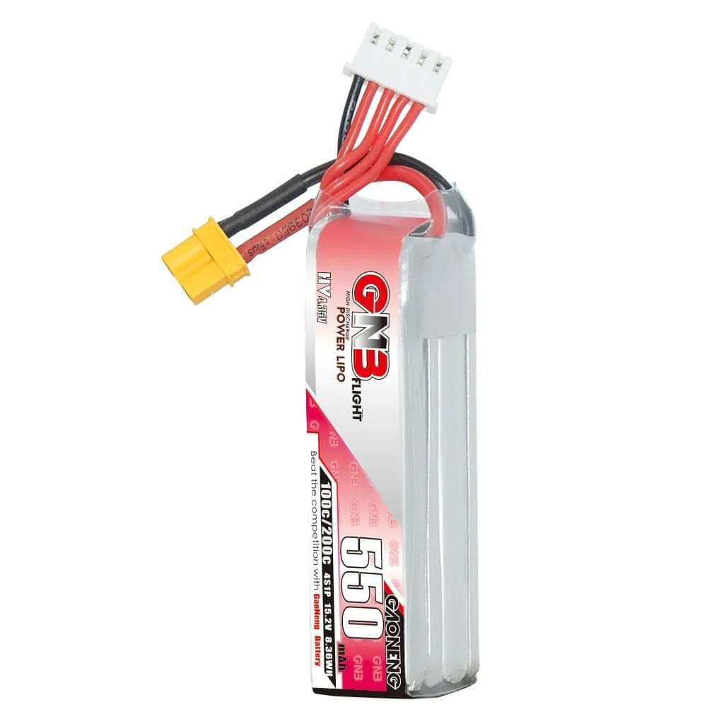 GNB Battery Gaoneng GNB 15.2V 4S 550mAh 100C LiHV Micro Battery (Long Type) - XT30