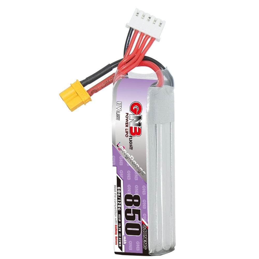 GNB Battery Gaoneng GNB 15.2V 4S 850mAh 60C LiHV Micro Battery (Long Type) - XT30