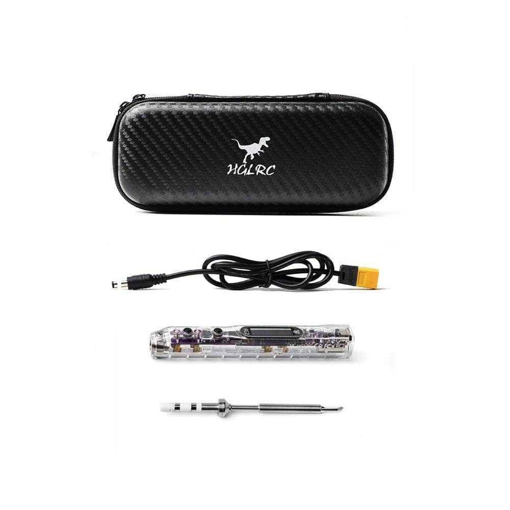 HGLRC Tool HGLRC RC2 Smart Soldering Iron - Transparent Case & Purple PCB