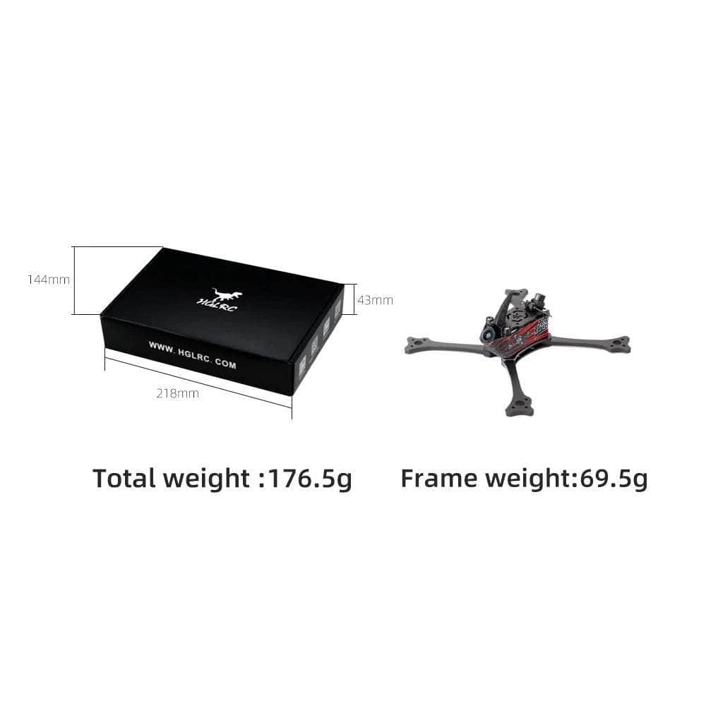 HGLRC Frame HGLRC Wind5 Lite V2 Racing Frame Kit