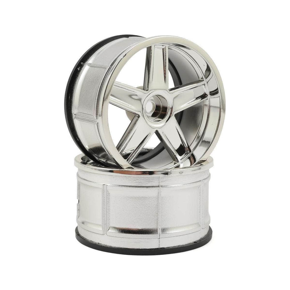 HPI33477, HPI 12mm Hex 32mm LP32 MF Type Wheel (2) (6mm Offset) (Chrome)