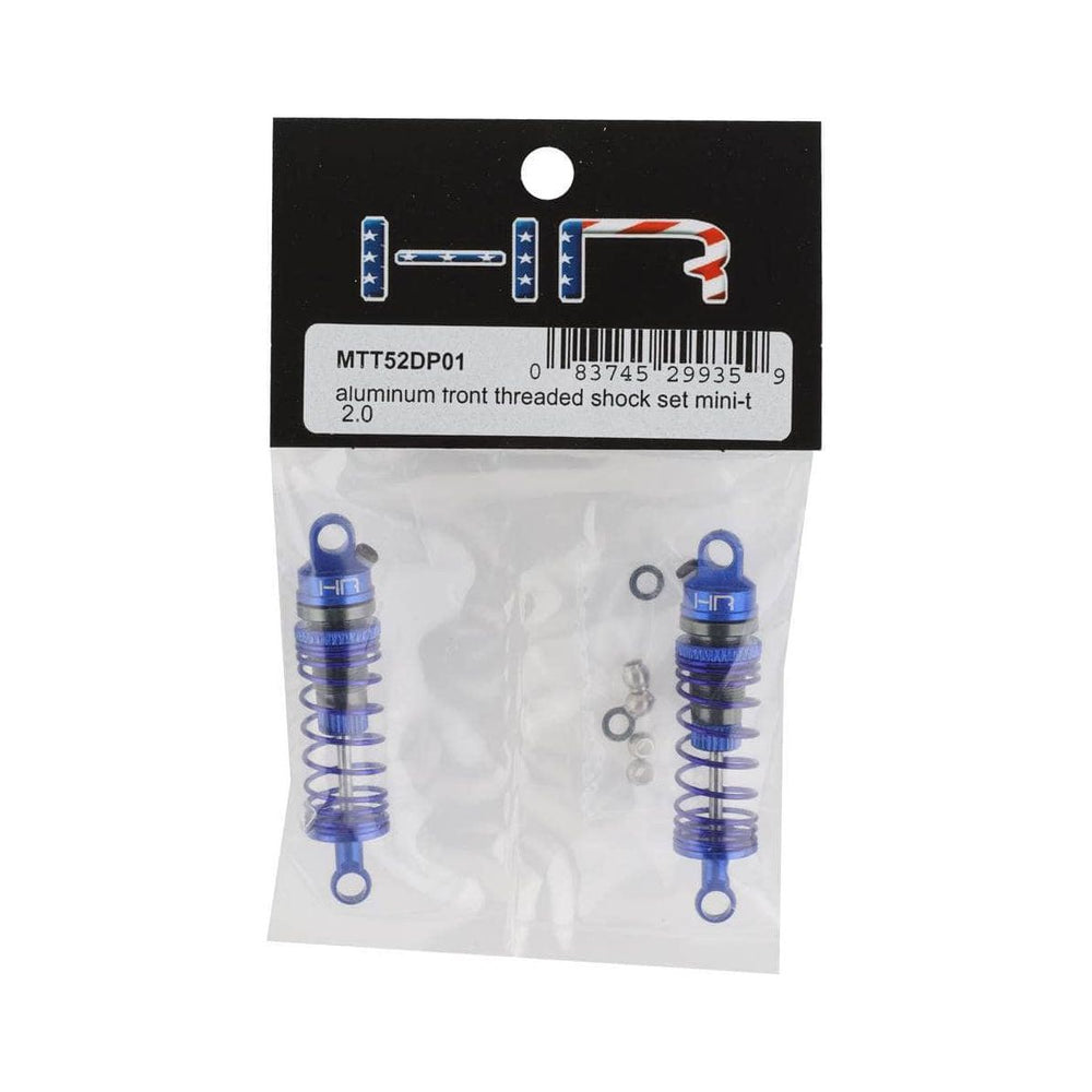 HRAMTT52DP01, Hot Racing Losi Mini-T 2.0 Aluminum Front Threaded Shock Set (2)