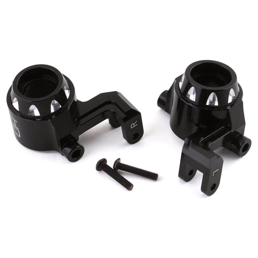 HRAMXX2101, Hot Racing Traxxas Maxx Aluminum Steering Blocks (Black) (2)