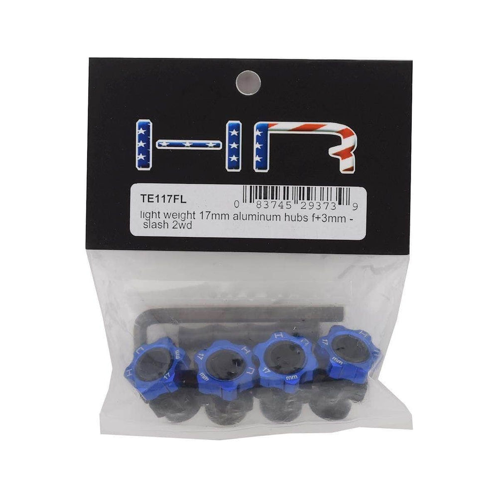 HRATE117FL, Hot Racing Traxxas Slash 17mm Aluminum Hubs (F+3mm)