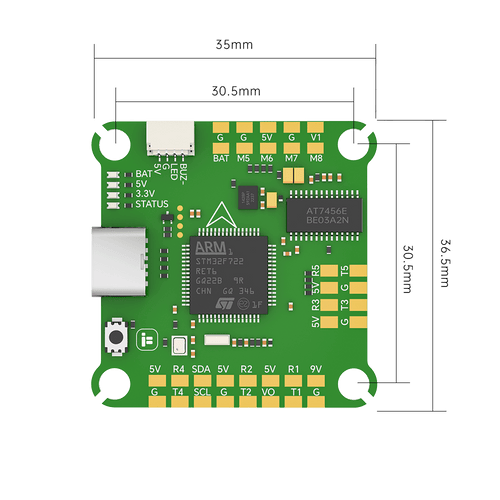 IFLIGHT Stack iFlight Blitz F7 V1.2 2-6S 30x30 Stack/Combo (F7 FC/ E55 32Bit 55A 4in1 ESC)