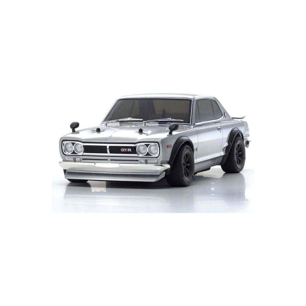 KYO34425T1, Kyosho Fazer Mk2 FZ02 Nissan Skyline 2000 GT-R KPGC10 ReadySet (Silver) w/Syncro KT-231P+ - RTR