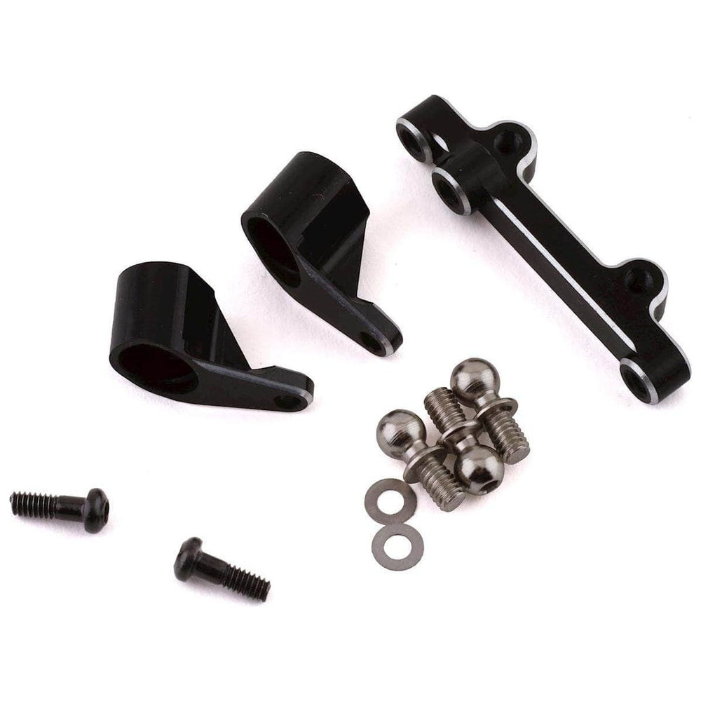 LOS311002, Losi Mini-T 2.0 Aluminum Bellcranks & Drag Link (Black)