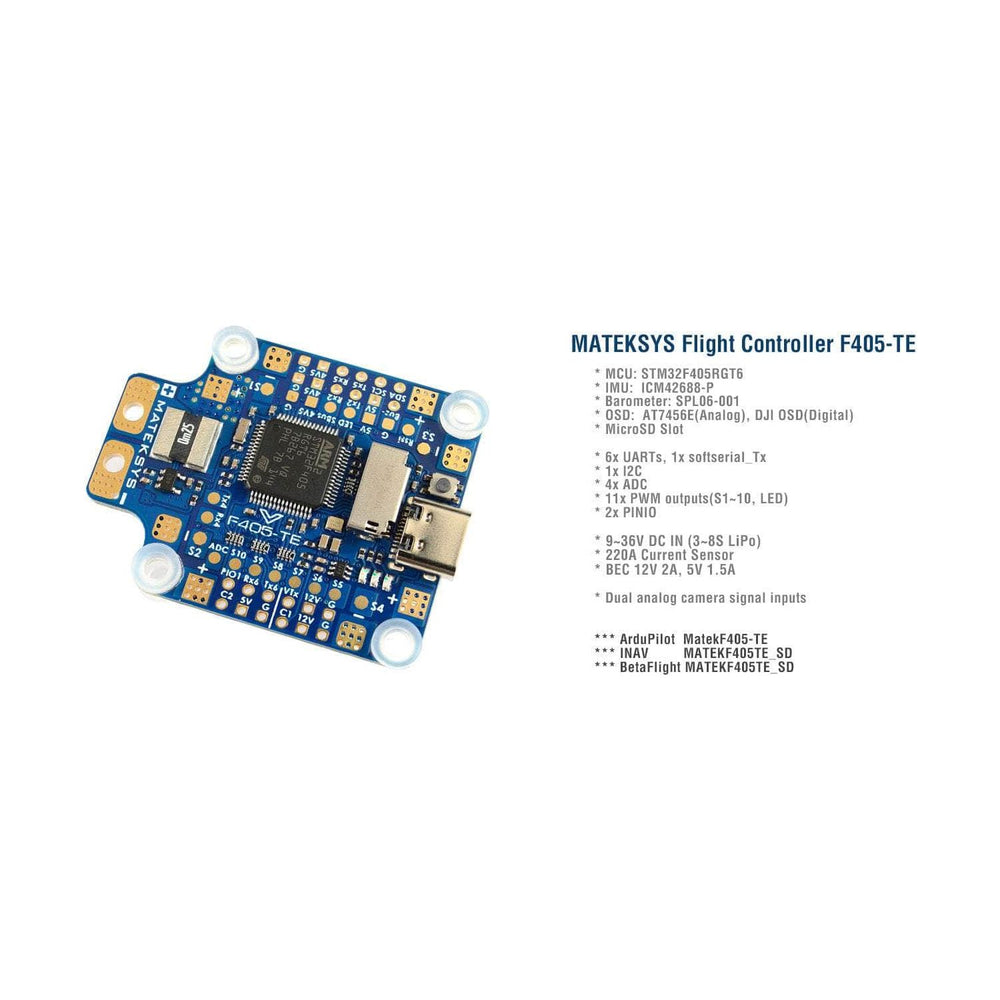 MATEK FC Matek F405-TE 30x30 Flight Controller w/ Built-in PDB