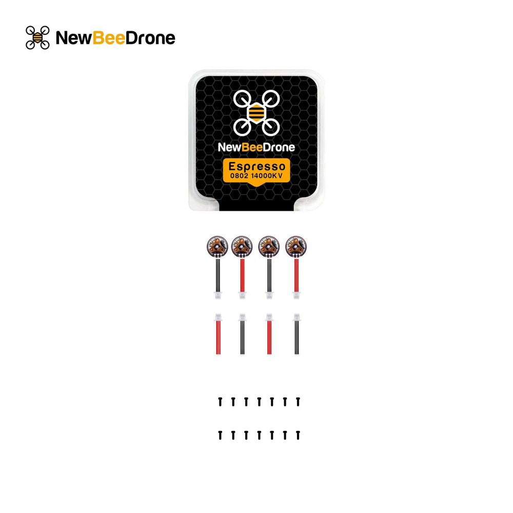 NewBeeDrone Drone Motors NewBeeDrone 0802 14000KV Brushless Motors - Unibell Espresso Edition (Set of 4)