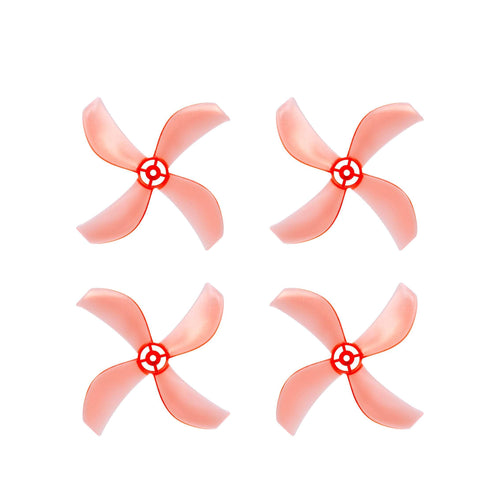 NewBeeDrone Drone Propellers Red NewBeeDrone Azi (Quad Blade) Micro Propellers 31mm -0.8mm Shaft(Set of 4)