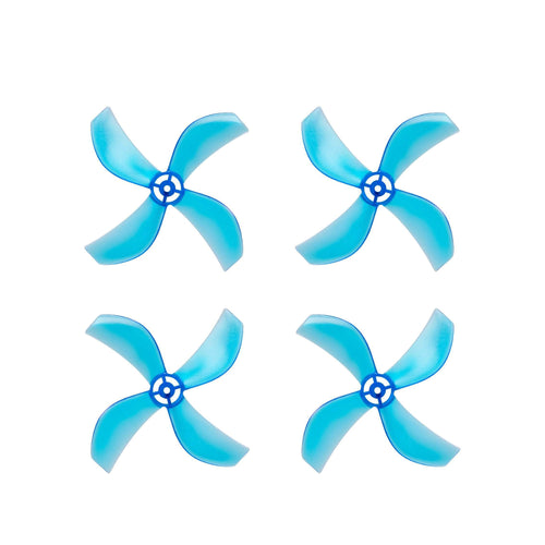 NewBeeDrone Drone Propellers Blue NewBeeDrone Azi (Quad Blade) Micro Propellers 31mm -1.0mm Shaft (Set of 4)