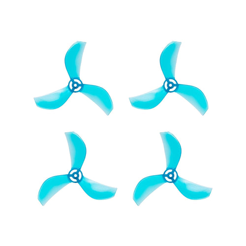 NewBeeDrone Drone Propellers Blue NewBeeDrone Azi (Tri Blade) Micro Propellers 31mm - 0.8mm Shaft (Set of 4)