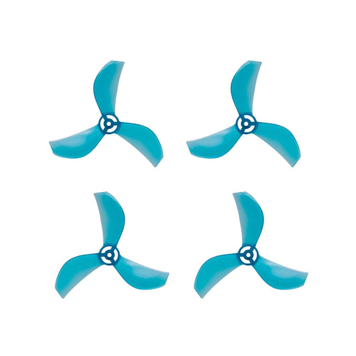 NewBeeDrone Drone Propellers Teal NewBeeDrone Azi (Tri Blade) Micro Propellers 31mm - 1.0mm Shaft (Set of 4)