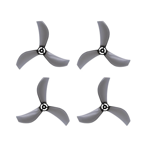 NewBeeDrone Drone Propellers Clear Black NewBeeDrone Azi (Tri-Blade) Micro Propellers 40mm - 1.0mm Shaft (Set of 4)