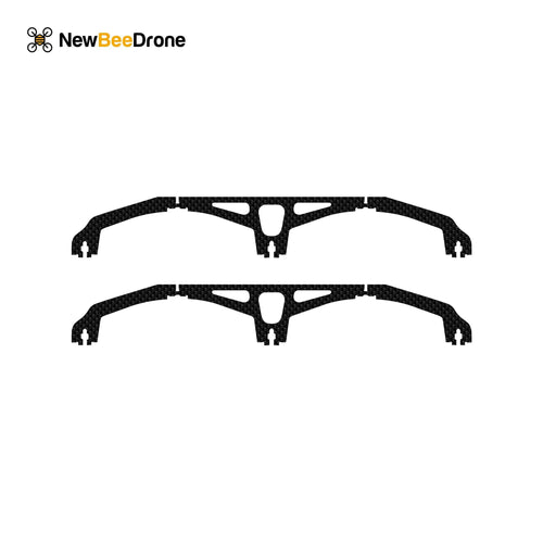 NewBeeDrone Drone Frames 2x Side Vertical Frame Plate FR2 NewBeeDrone CinemAh Carbon Fiber Frame Replacement Parts  - Main Plate, Side Plates, Motor Mounts, Etc.