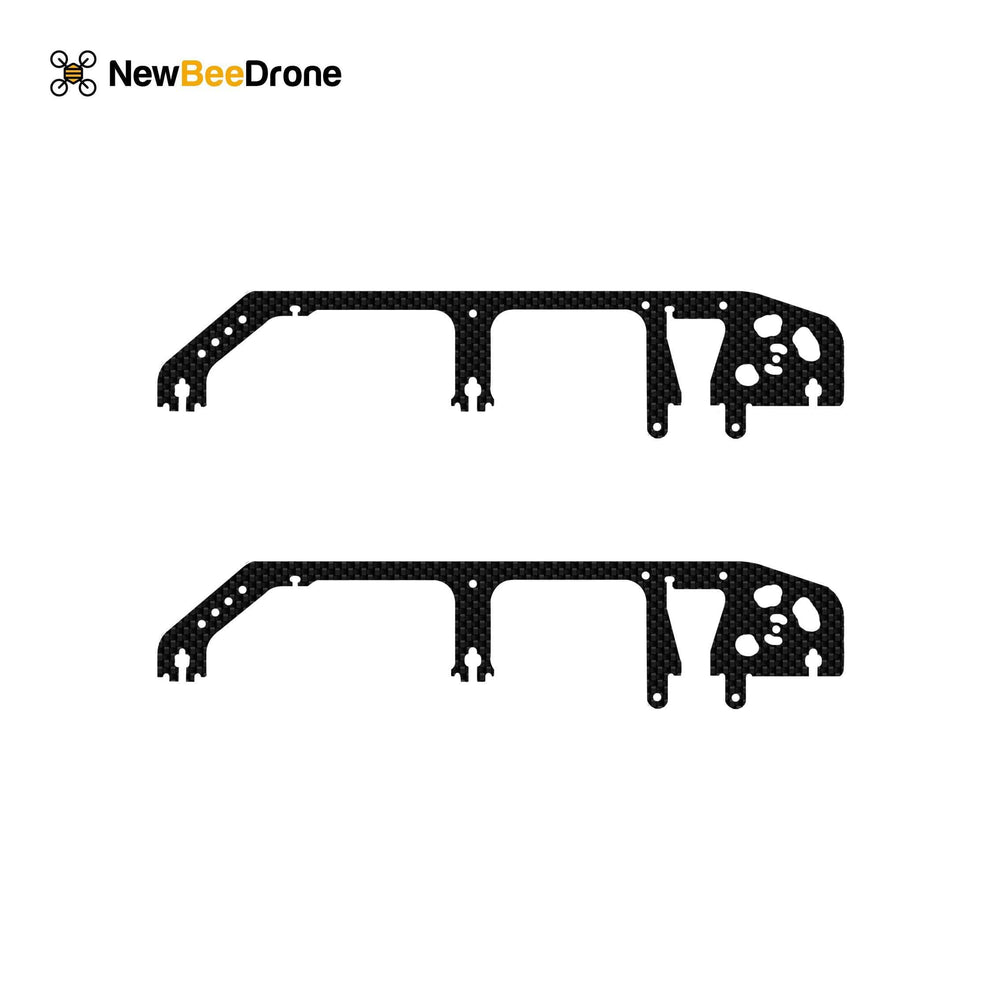 NewBeeDrone Drone Frames 2x Vertical Frame Plate FR1 NewBeeDrone CinemAh Carbon Fiber Frame Replacement Parts  - Main Plate, Side Plates, Motor Mounts, Etc.