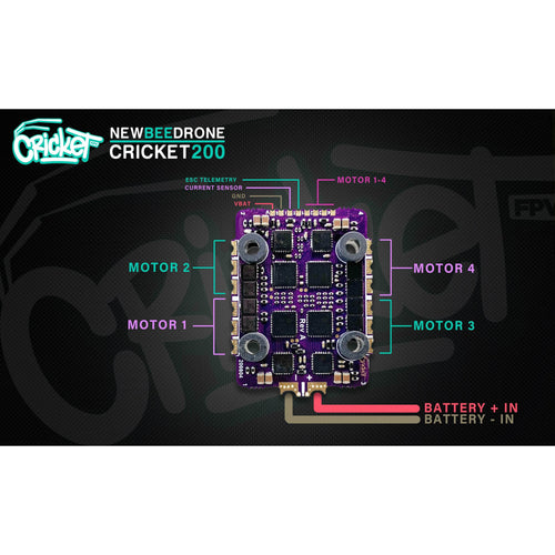 NewBeeDrone Drone FC+ESC NewBeeDrone Cricket200 Stack (ESC+FC)