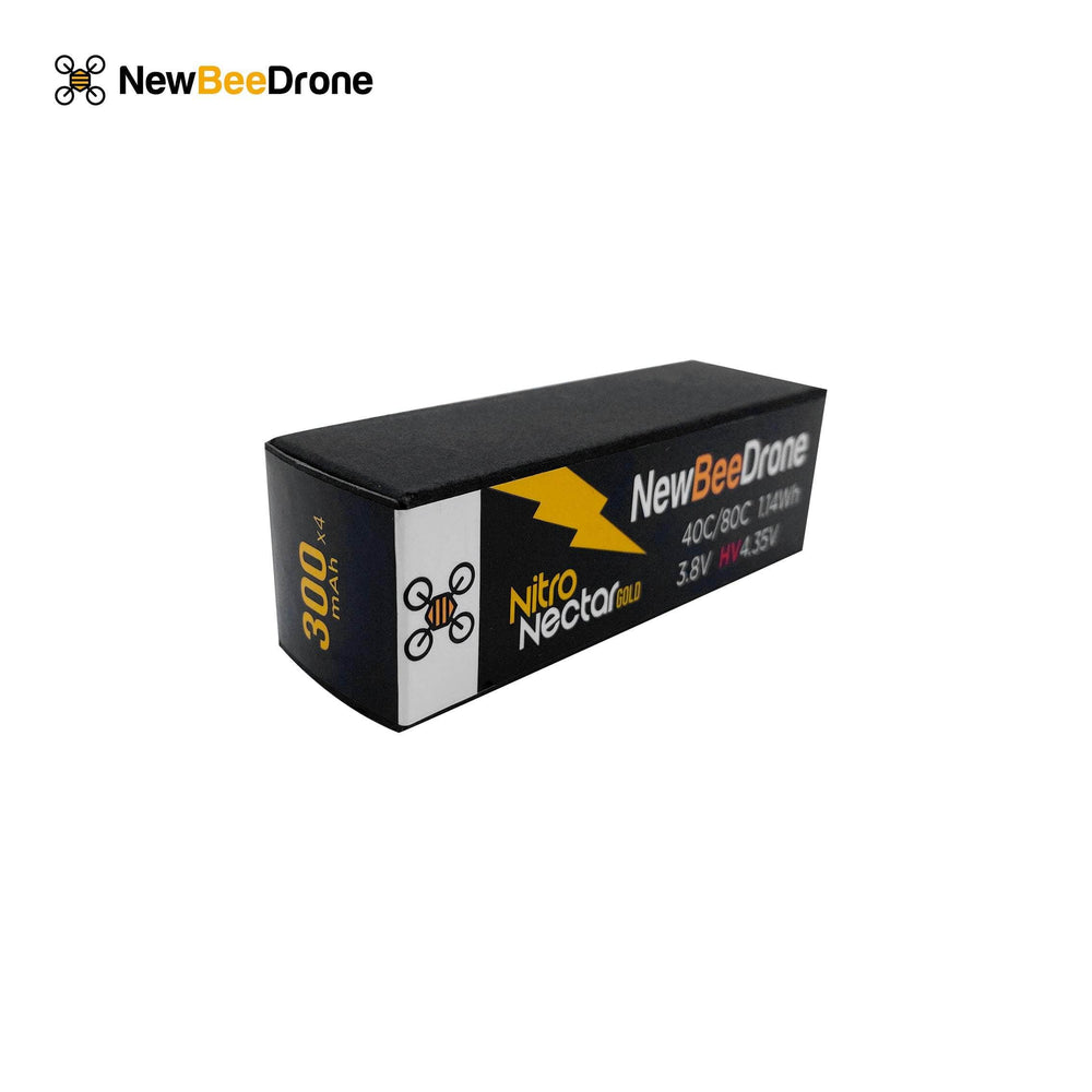 NewBeeDrone Batteries NewBeeDrone Nitro Nectar Gold 300mAh 1S HV LiPo Battery (4 Battery)