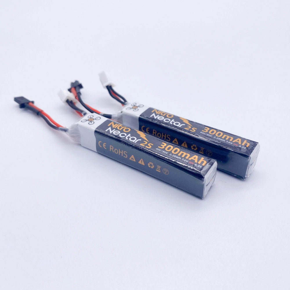 NewBeeDrone Batteries GNB27 NewBeeDrone Nitro Nectar Gold 300mAh 2S HV LiPo Battery with GNB27 (2 Battery)