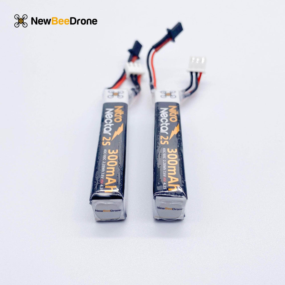 NewBeeDrone Batteries GNB27 NewBeeDrone Nitro Nectar Gold 300mAh 2S HV LiPo Battery with GNB27 (2 Battery)