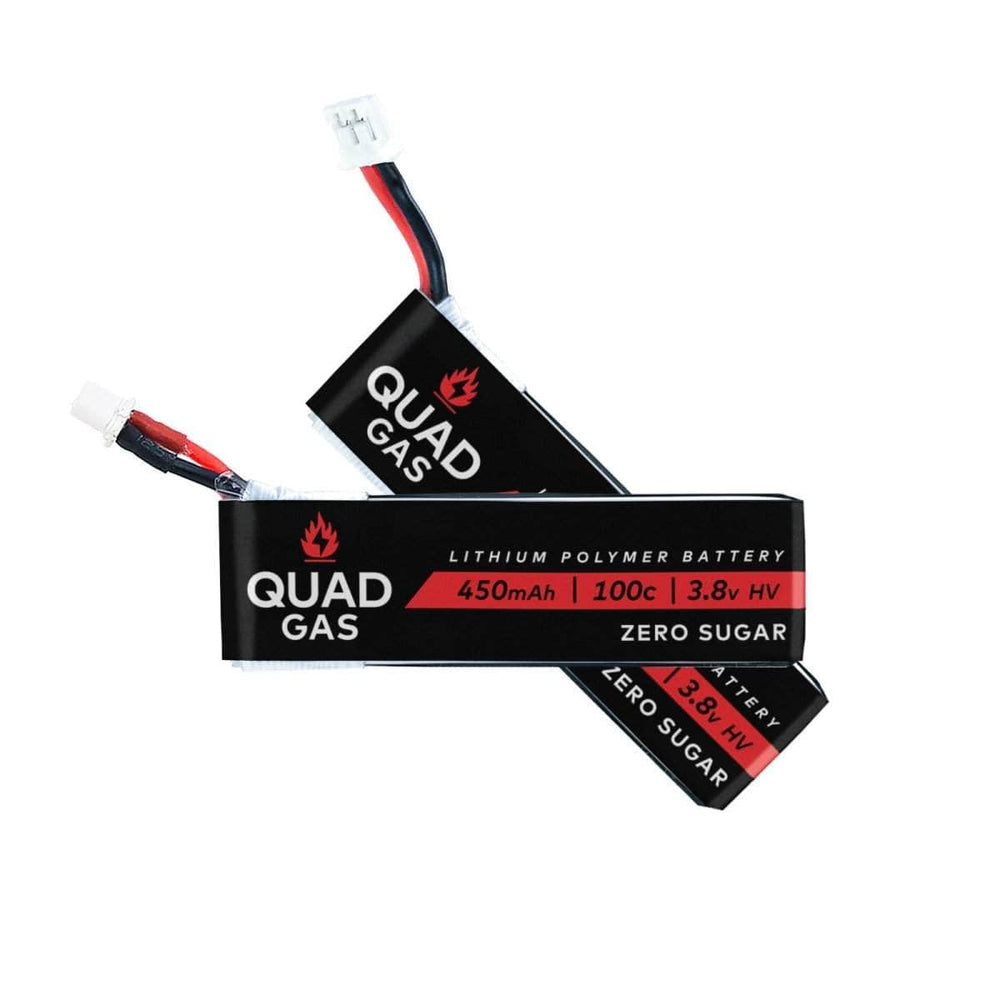 Quad Gas 1S 450mAh 100C Battery for Micro/Whoops (1pc) - Choose Connector