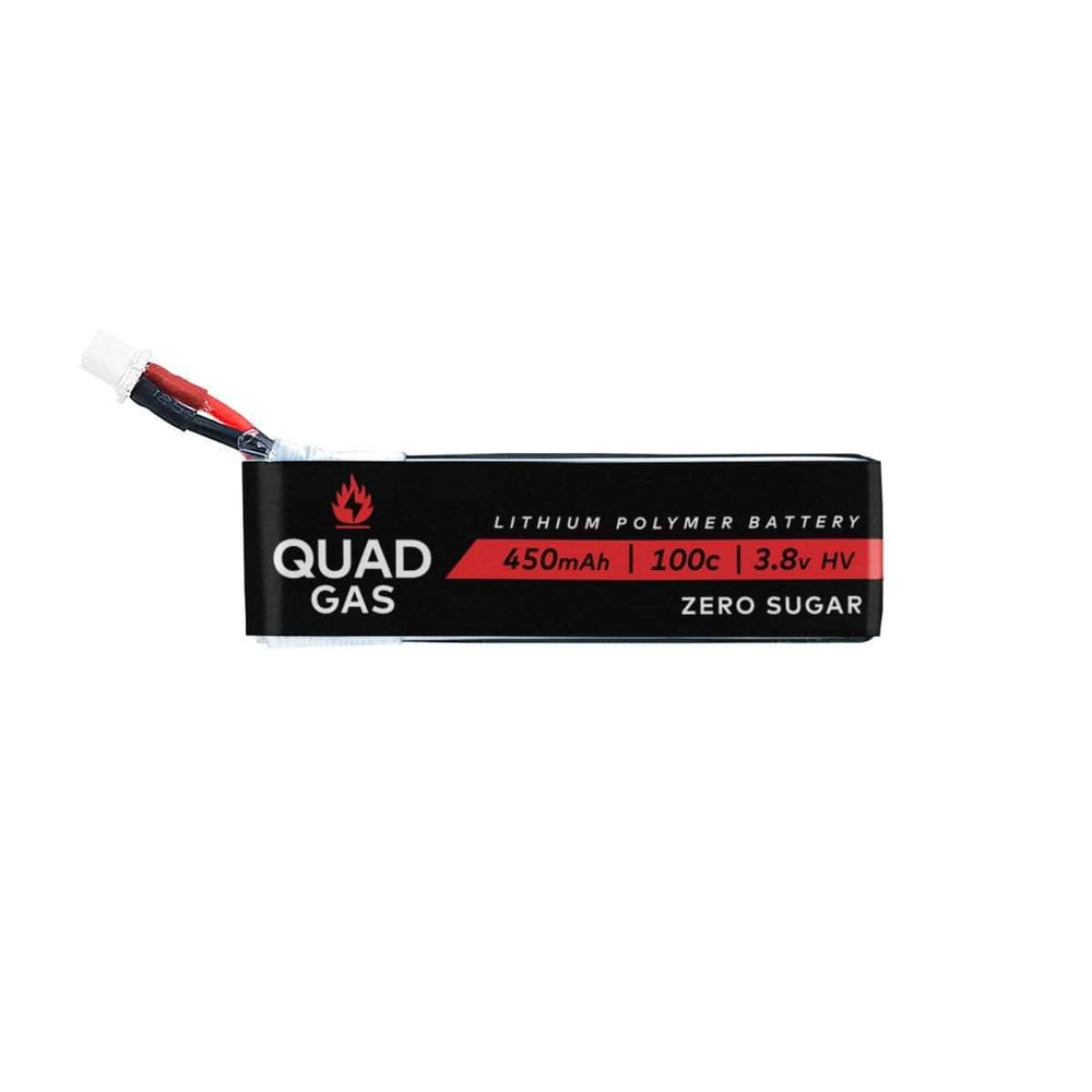 Quad Gas 1S 450mAh 100C Battery for Micro/Whoops (1pc) - Choose Connector