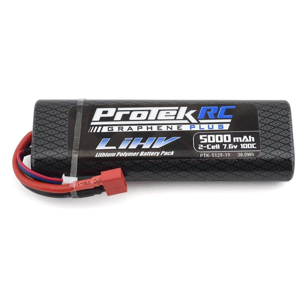 PTK-5129-19, ProTek RC 2S 100C Si-Graphene + HV LiPo Stick Pack TCS Battery (7.6V/5000mAh)