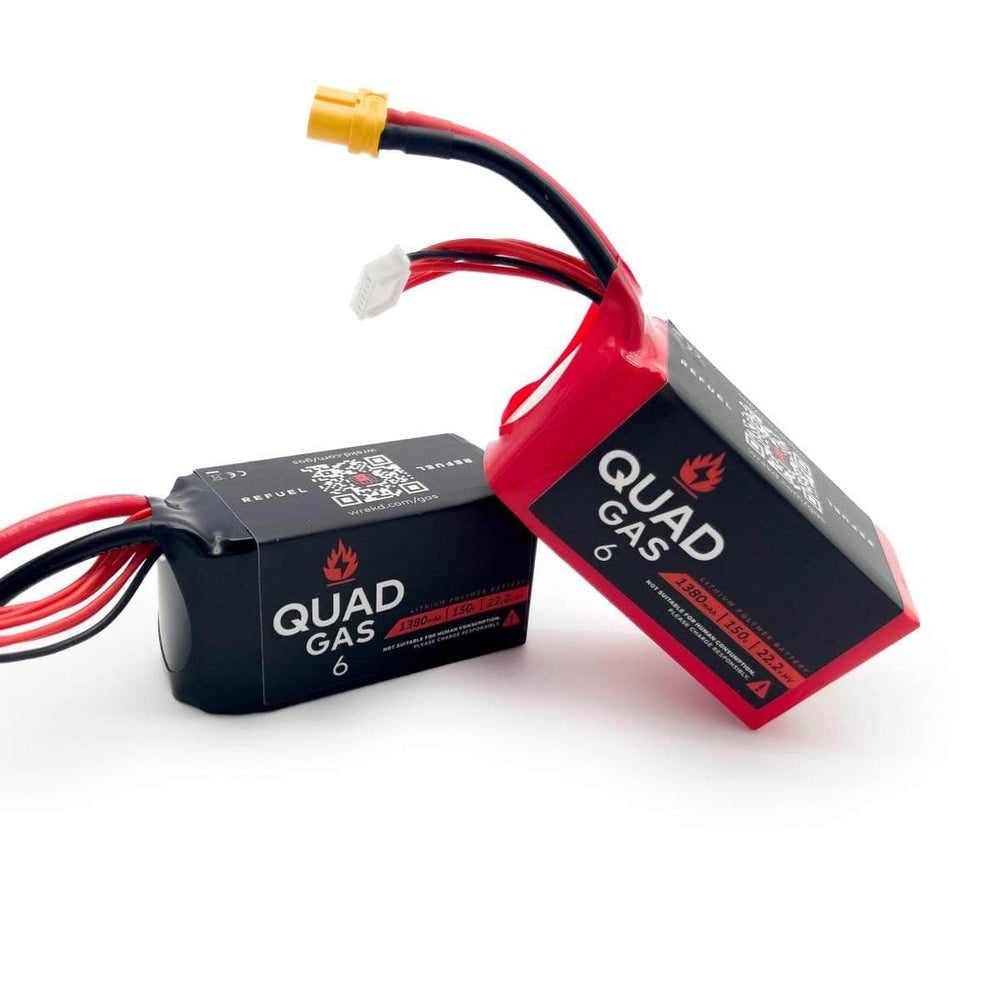 Quad Gas 6S 1380mAh 150c LiPo Battery (1pc)