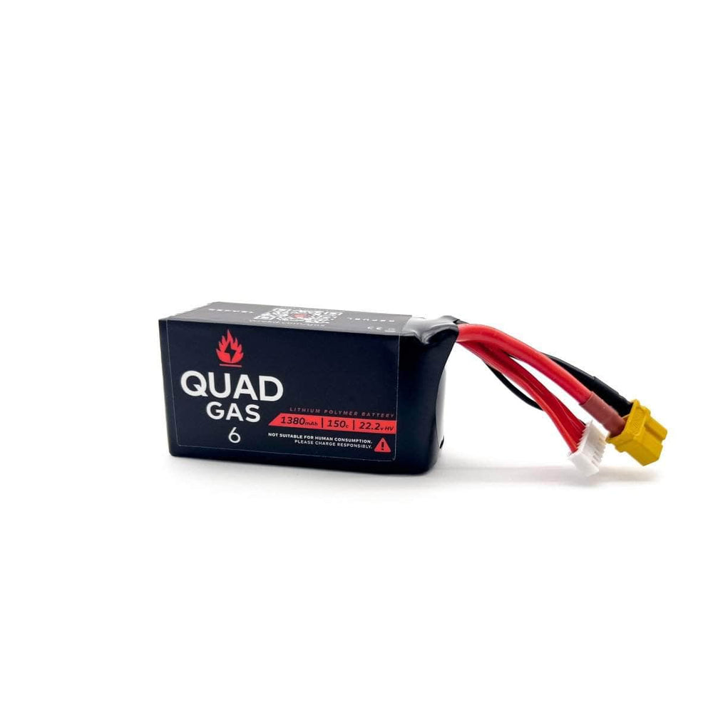 Quad Gas 6S 1380mAh 150c LiPo Battery (1pc)