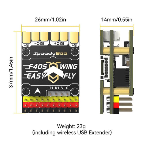 RUNCAM FC SpeedyBee F405 WING APP Mini 2-6S Fixed Wing Flight Controller