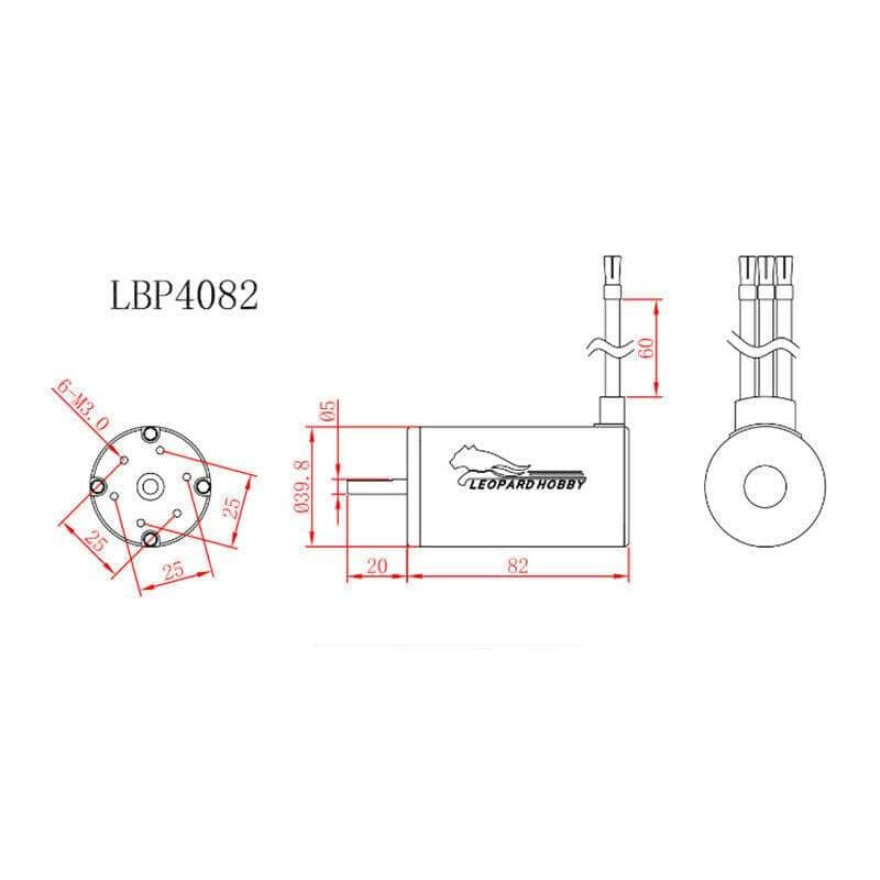 LEO-4082X2, Leopard 4082X2, 2200Kv X2 1.5Y Brushless Motor