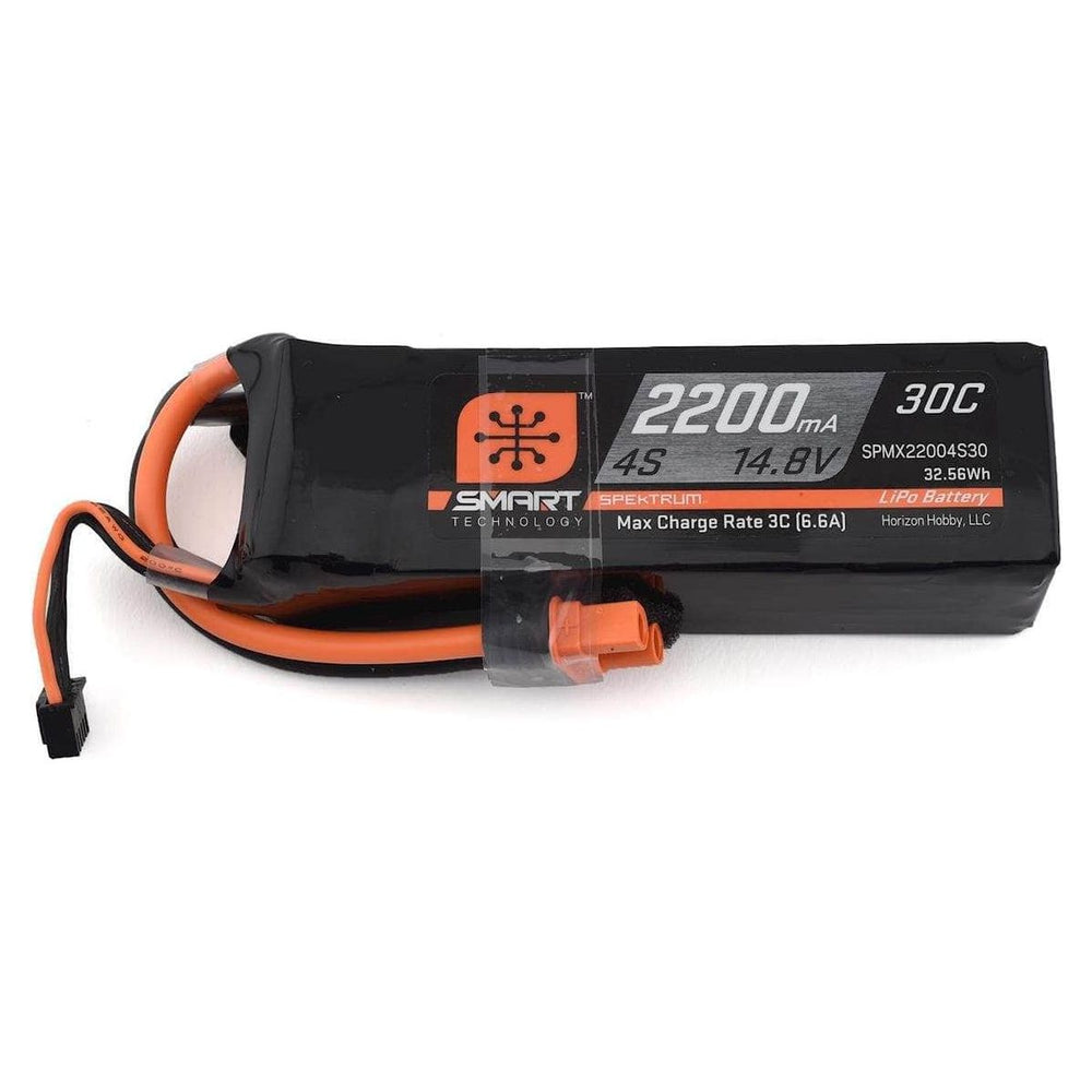 SPMX22004S30, Spektrum RC 4S Smart LiPo 30C Battery Pack w/IC3 Connector (14.8V/2200mAh)