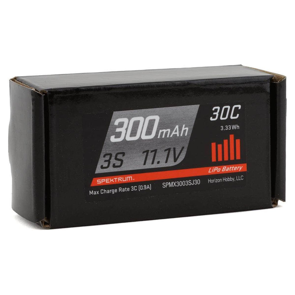 SPMX3003SJ30, Spektrum RC 3S 30C LiPo Battery Pack w/JST Connector (11.1V/300mAh)