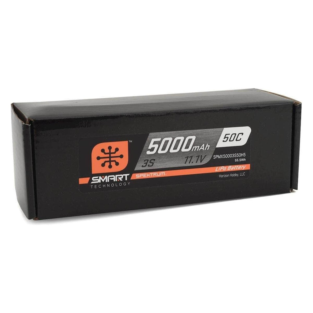 SPMX50003S50H5, Spektrum RC 3S Smart LiPo Hard Case 50C Battery Pack w/IC5 Connector (11.1V/5000mAh)