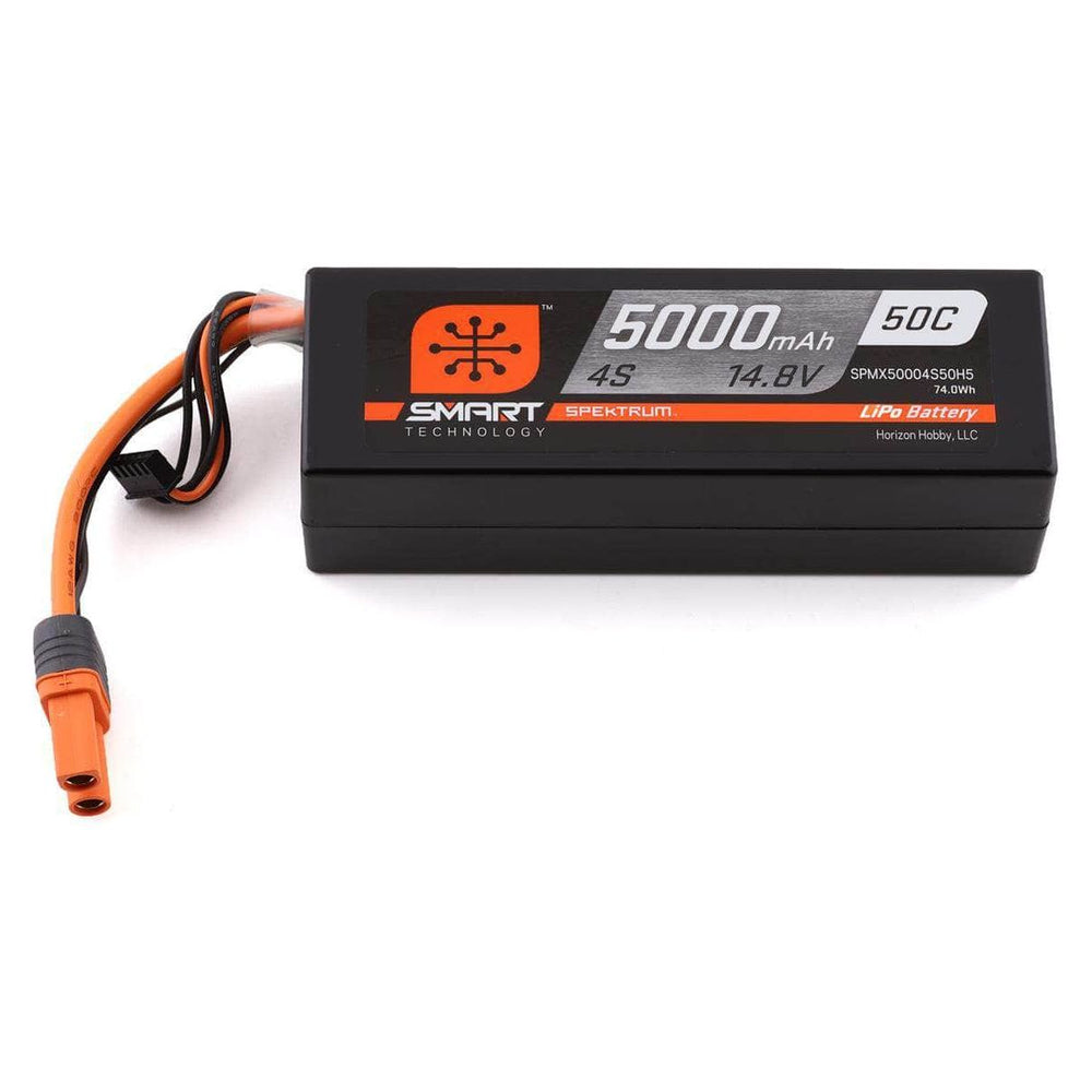 SPMX50004S50H5, Spektrum RC 4S Smart Hardcase 50C LiPo Battery w/IC5 Connector (14.8V/5000mAh)