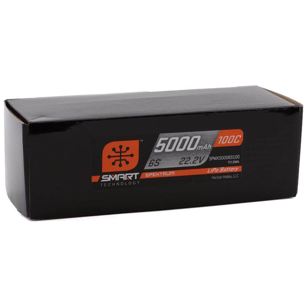 SPMX50006S100, Spektrum RC 6S Smart LiPo 100C Battery Pack w/IC5 Connector (22.2V/5000mAh)