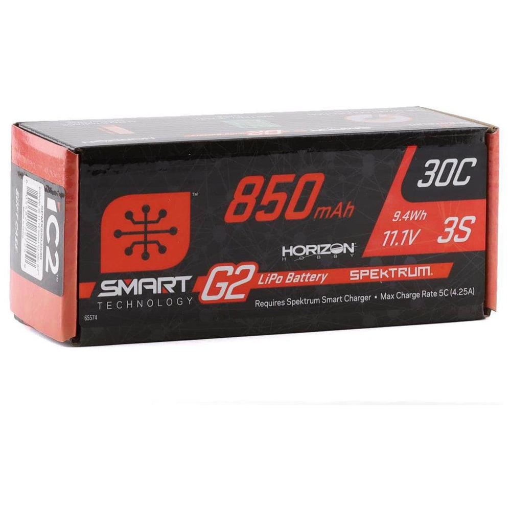 SPMX8503S30, Spektrum RC 3S Smart G2 LiPo 30C Battery Pack w/IC2 Connector (11.1V/850mAh)