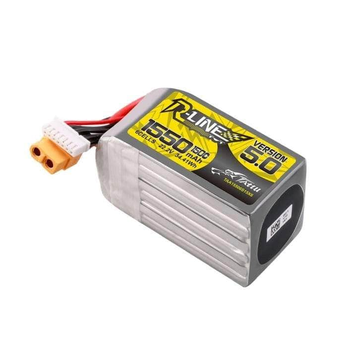 Tattu R-Line Version 5.0 1550mAh 6S 150C 22.2V LiPo Battery - XT60