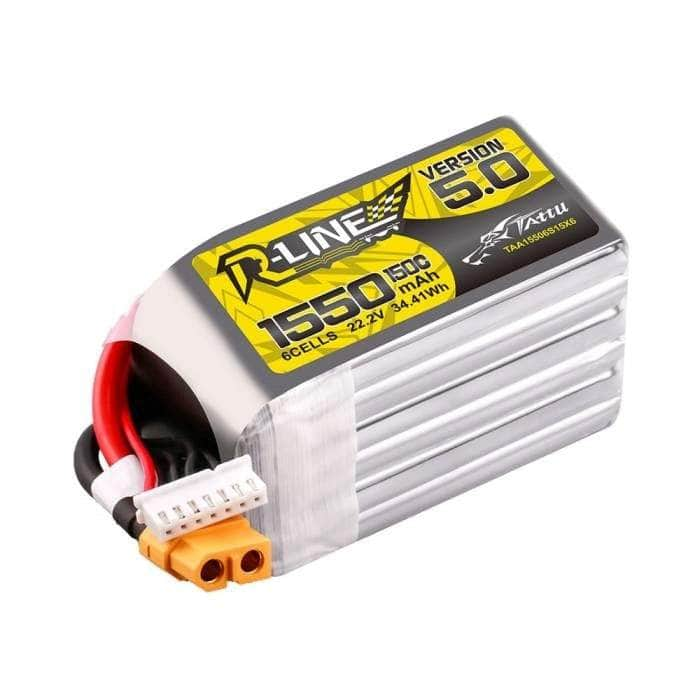 Tattu R-Line Version 5.0 1550mAh 6S 150C 22.2V LiPo Battery - XT60