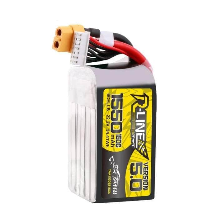 Tattu R-Line Version 5.0 1550mAh 6S 150C 22.2V LiPo Battery - XT60