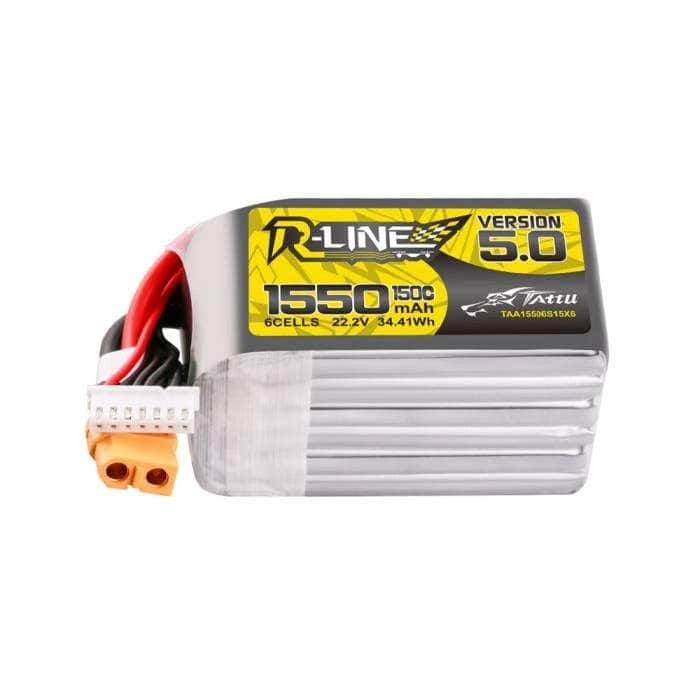 Tattu R-Line Version 5.0 1550mAh 6S 150C 22.2V LiPo Battery - XT60