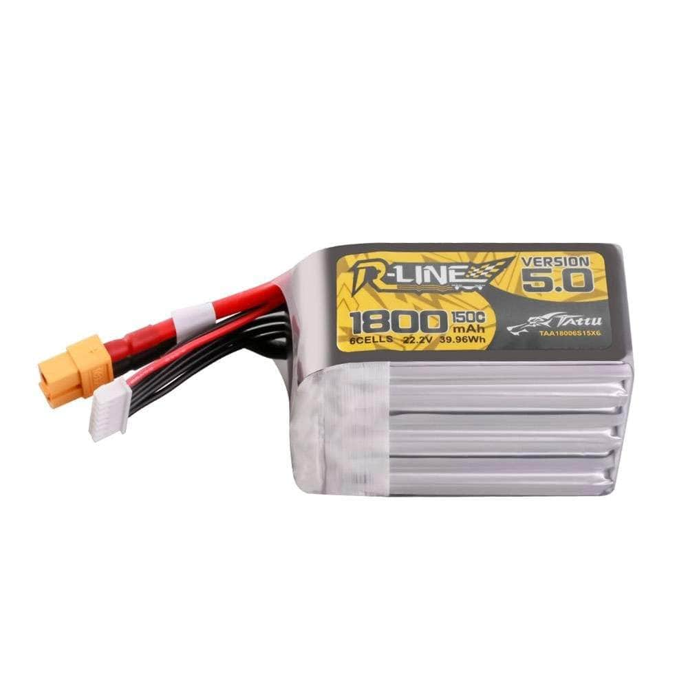 Tattu R-Line Version 5.0 1800mAh 6S 150C 22.2V LiPo Battery - XT60